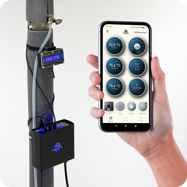 Aplikacja Browin Control z destylatorem hawkSTILL